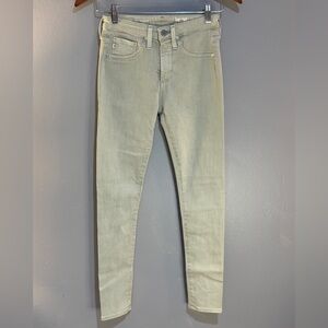 AG Adriano Goldschmied High Rise Jeans in Light Gray Sz 23R